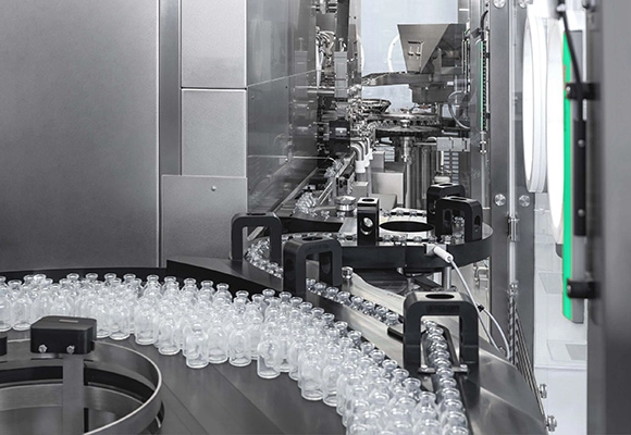 Machine d'emballage de bouteilles d'amine